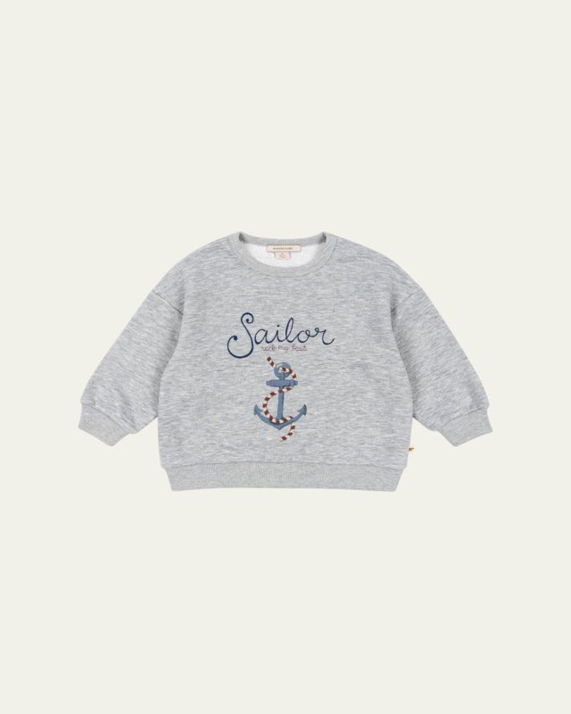 Boy's Lou Sailor Sweatshirt, Size 9M-10